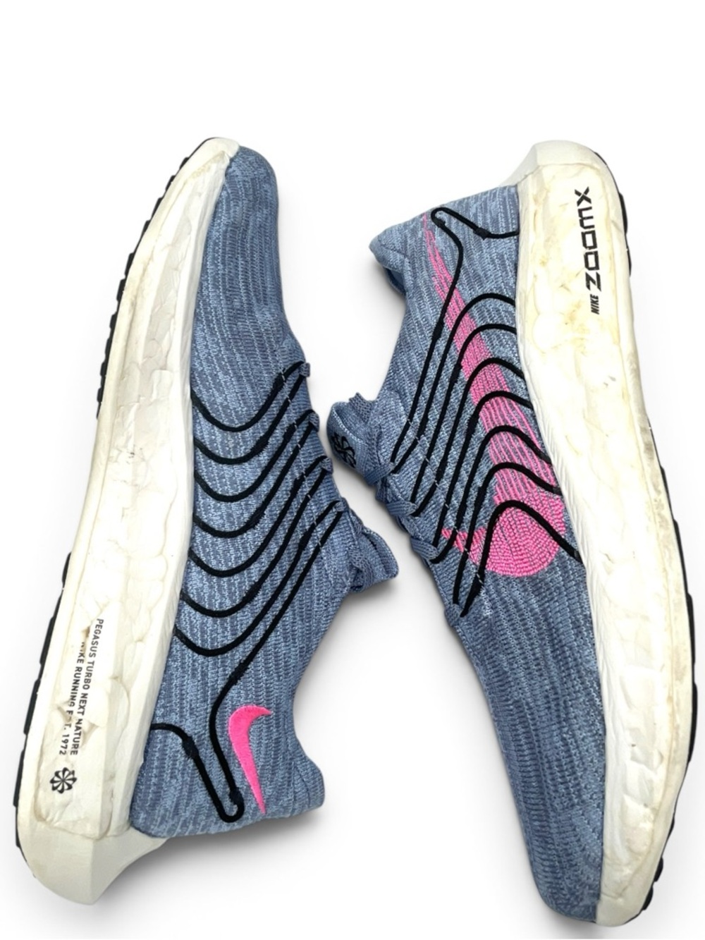 Nike ZoomX Running Shoes Gray Pink Men’s 10 Lightweight Athletic Comfort - Picture 10 of 13